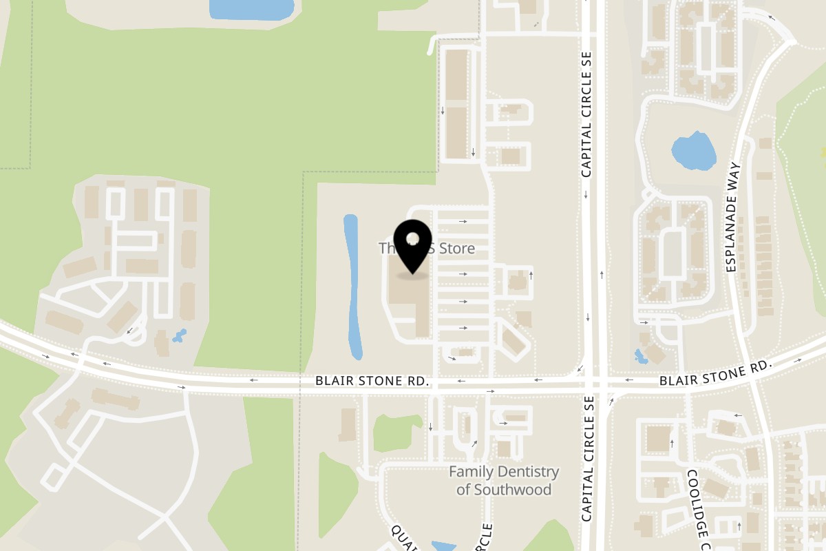 Map showing the location of Donut Kingdom on 3551 S Blair Stone Rd Ste 130 in Tallahassee